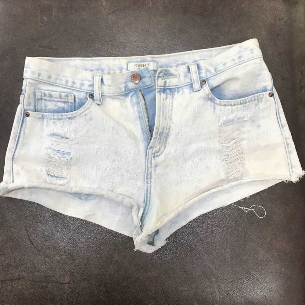Forever 21 distressed denim shorts